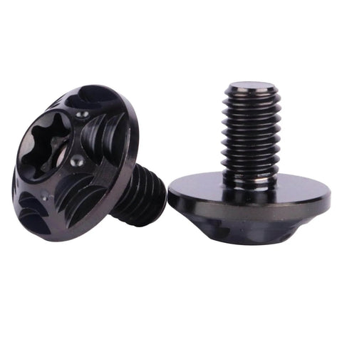 Titanium M6x10mm Torx T40 Bolt Set For Bikes Motorcycles And Cars Four Pack Black 6AL4V Grade 5 Titanium Alloy Fasteners With Flower Disc Style Ultra Lightweight And High Strength