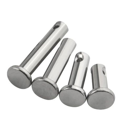 96 Piece Stainless Steel Clevis Pin Set With 12 Sizes M3 M4 M5 Flat Head and Round Head Single Hole Pins 304 Stainless Steel Rust Resistant