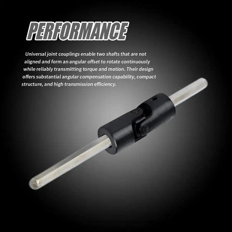 Beefy 12mm To 12mm Universal Joint Coupling For RC Cars And Robots, carbon steel, performance focus on high torque linkage