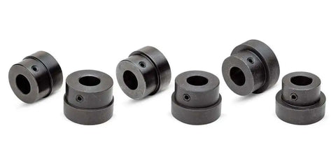 3 Bead Roller Flange Dies Sets Kit Fits 22mm Shaft For 18 Inch Bead Rollers And 27 Inch Elite Bead Roller, Includes 1/16 Inch, 1/8 Inch And 1/4 Inch Dies, Black