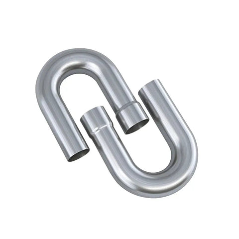 Stainless Steel Mandrel Bend Kit 2.5 Inch 8 Pcs 304 Tubing U Bend Universal Fit showing two U-bend pipes.