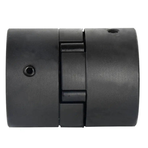 Side view of One Inch To One And Three Eighths Inch Bore L110 Series L Jaw Coupling Set With Buna N Rubber Spider Three Piece Kit