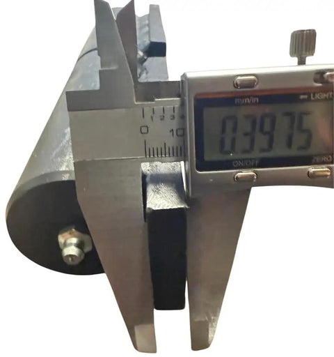 Close-up of Beefy 9 Inch Barrel Hinges With Plate Weld-On For Heavy Duty Gates And Doors showing precise measurements.
