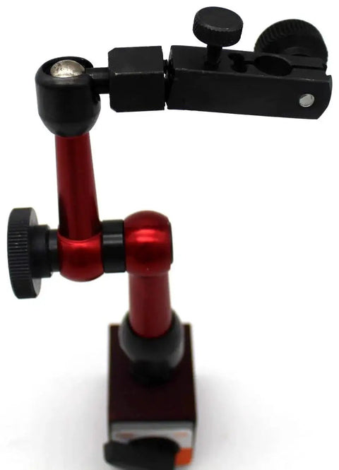 Mini Magnetic Base Indicator Holder With Fine Adjustment For Dial Indicators, 50 Lb Capacity shown in side view.