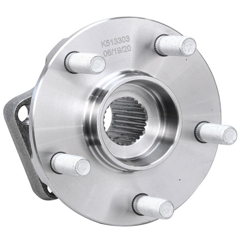 Front view of Front Wheel Bearing Hubs Assembly Set For Subaru Impreza Forester WRX XV Crosstrek 2013 2014 Replacement 2 Piece Hub Kit