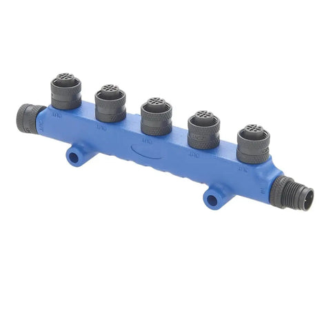 NMEA2000 5 Port Tee Connector Backbone Tee Splitter M12 5 Pin Male To Female Micro Change Rugged Junction Box, waterproof and durable
