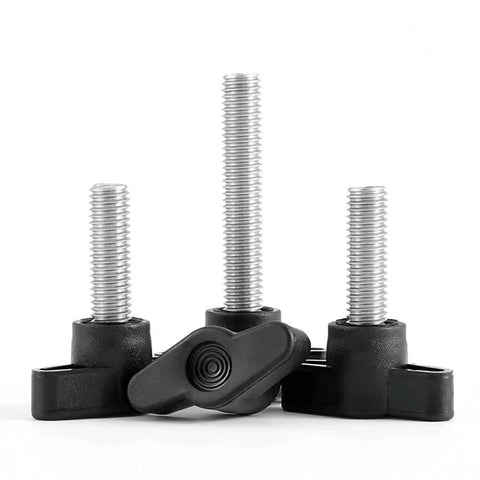 4 Pack M8 X 30mm Thumb Screws 304 Stainless Steel With 36mm Knurled Z Shaped Handle Knob Bolt in front view.