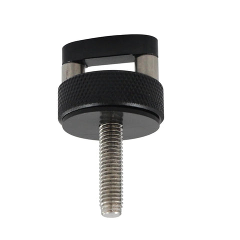 Side view of Black Quick Release Hard Top Bolts with Integrated D Ring Mount and Thumb Screws for Jeep Wrangler JK 2007 2018