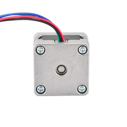 Front view of Beefy NEMA 14 Stepper Motor With 1.8 Degree Step Angle Bipolar Four Wire 12 Volt 0.4 Amp 14 Ncm Holding Torque