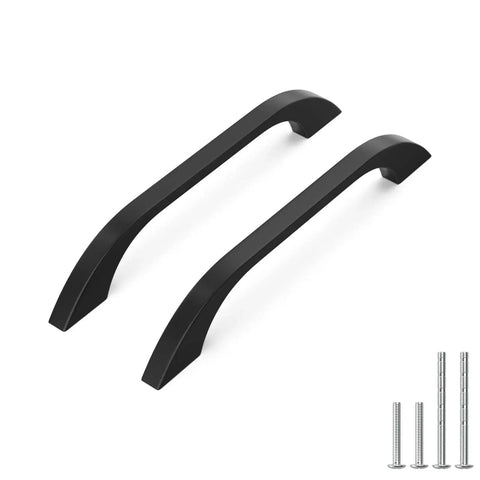 10 Pack 5 Inch Matte Black Aluminum Cabinet Handles Drawer Pulls For Kitchen Cabinets With 128mm Center To Center Rust Resistant Finish