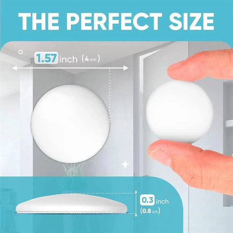 Dimensions of stop from Three Piece Wall Doorstop Set With Self Adhesive Silicone Bumper Pads, Durable Door Stop Protects Walls From Bumps