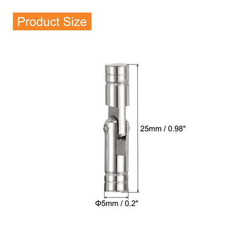 Hidden Brass Barrel Hinges 12 Pack For DIY Keepsake Boxes And Cabinet Doors 25x5mm Concealed Folding Cylindrical Hinges Durable Rust
