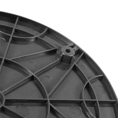 Close-up of Three Pack Rolling Plant Caddies With Wheels For Round Planters 13 Inch Diameter 3.5 Inch High Durable Resin Construction