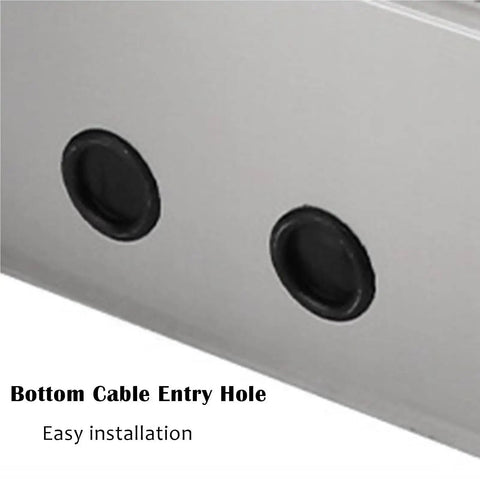 Bottom cable entry holes of Rugged And Weatherproof Outdoor Electrical Enclosure Box With Stainless Steel Shell For Wall Mount
