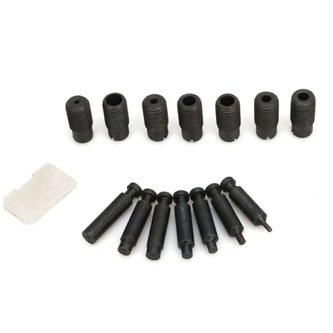 Beefy Heavy Duty Hand Held Power Hole Punch Set For Sheet Metal, Sixteen Piece Chrome Vanadium Steel Hole Punch Kit tools displayed