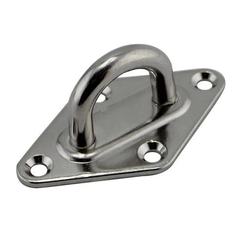 Pad Eye Plate Hook Set Four Pieces For Suspension Ceiling Hangers And Wall Mounts Marine Grade 6mm Stainless Steel