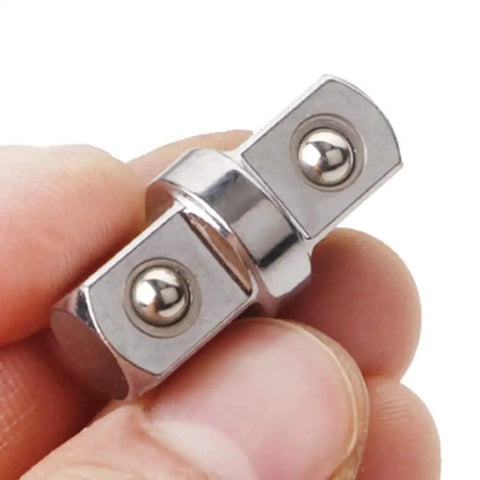kobeIeen 3/8 in socket sleeve adapter, chrome double-ended hex connector for wrench extension