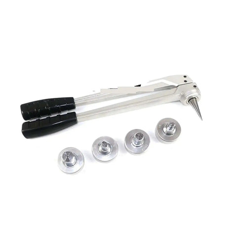 Heavy Duty Hydraulic Pex Press Tool IG-1632AZ for 16-32mm pipes with aluminum alloy body and two sets of dies for REHAU system ready use