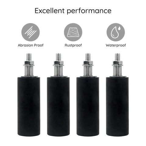 Universal L Bracket Gate Guide Roller Set With Four Nylon Rollers For Sliding Gates 4 Inch Size Adjustable Mounting Bracket