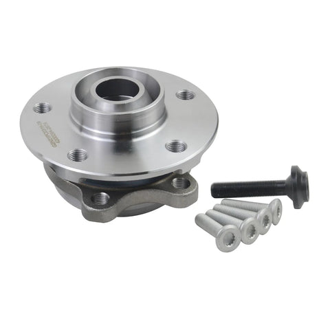 Direct Fit Wheel Hub And Bearing Assembly Replacement For Audi A4 A5 A6 A7 A8 Quattro AWD Q5 SQ5 S4 S5 S6 S7 S8 OE Style With High Durability Bearings And Balanced Design Part BR930817 4H0498625 8K0598625, showing hub and bolts on white background
