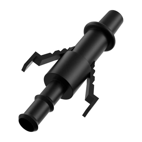 Black transmission fluid pump with 8cc stroke for quart bottles, featuring 28mm cap fitting, for automotive fluid transfer