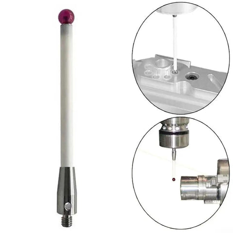 CMM Touch Probe Stylus With 6mm Ceramic Ball Tip 100mm Length Threaded Handle Pro Grade Wear Resistant And Anti Collision Protection