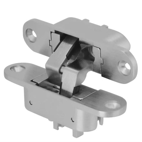 Two Pack 180 Degree Concealed Cross Door Hinges Alloy Invisible Hinge for Gate Cabinet Cupboard Furniture Hardware Set