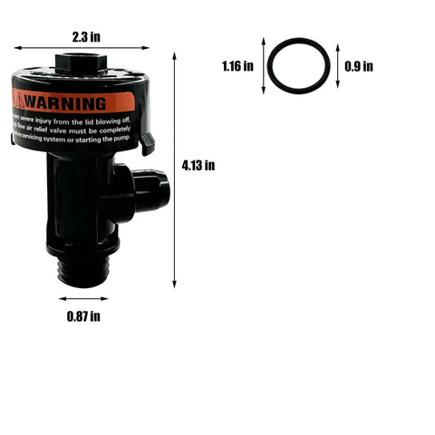 Manual relief valve, Trucktok 98209800 high-flow, black plastic valve for pool/spa filter by Amazon