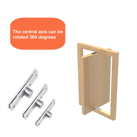 2 Pack Hidden Door Pivot Hinges Solid Stainless Steel Concealed Hinges For Bookcase And Secret Doors 270 To 360 Degree