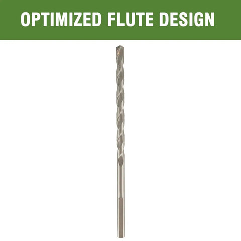 Beefy 3 16th Inch Masonry Drill Bits Set 6 Pack Carbide Tipped For Concrete Brick Stone With 3 Flat Shank And Hammer Drill Compatibility
