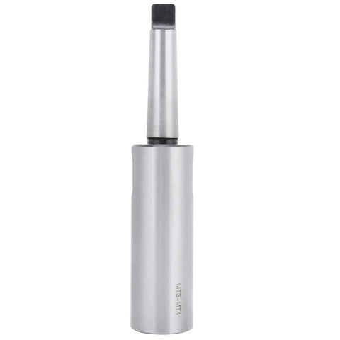 MT3-MT4 taper drill sleeve reducing adapter for lathe/mill, silver metal finish