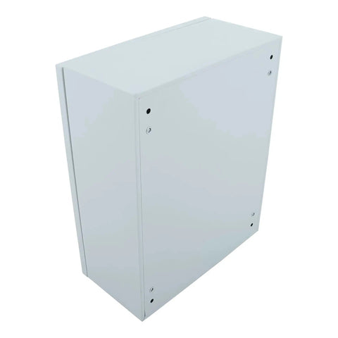16 By 8 By 20 NEMA 4X Electrical Junction Box Beefy Outdoor Rugged Steel Enclosure with dual key lock viewed from the side