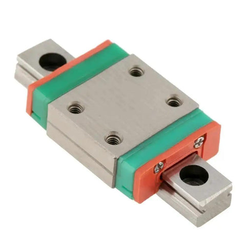 Compact 7mm Wide Linear Rail With 17x23mm Linear Block And 40mm Travel on white background