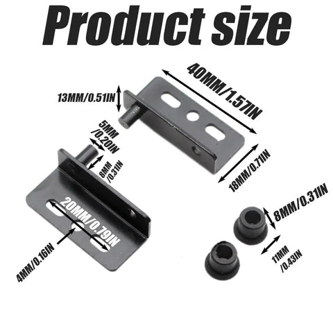 Beefy Heavy Duty Concealed Shaft Pivot Hinge Set for Wood Doors Cabinets and Furniture with Bushing Black Iron dimensions.