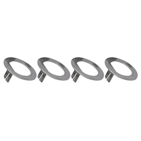 Trailer Wheel Spindle Washer 1 Inch For EZ Lube Axles 3,500-7,000 Lb 4 Pack made of steel, side view of four washers lined up