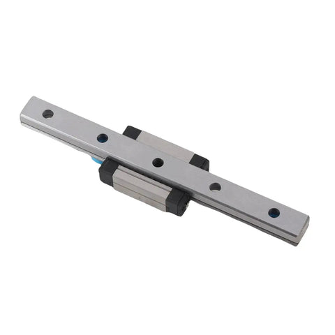 Miniature Linear Rail Block Set With Ball Retainer For Smooth Precision Movement, 100mm bearing steel rail, side view