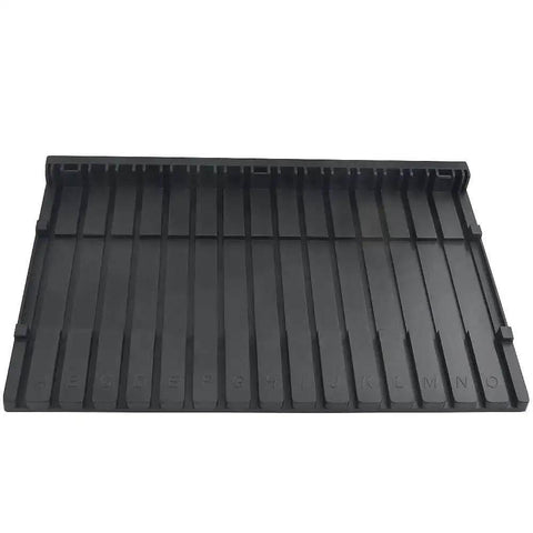 Front view of Hobby Parts Organizer Rack And Folding Shelves Stand For Model Kit Build Plastic Tool Holder And Part Tray 29x18cm