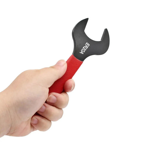Person holding Collet Chuck Wrench For ER20A Lathe Clamping Nut 30mm Spanner Tool Pro Grade Beefy Heavy Duty Durable HSS Build