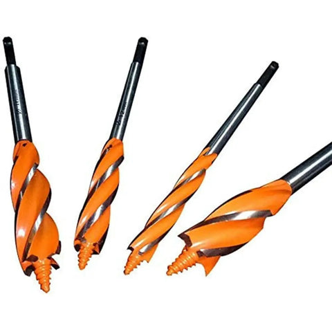 12mm High Carbon Steel Wood Drill Bit For Deep Holes And Door Lock Drilling, Four Slot Cutter, 165mm Length
