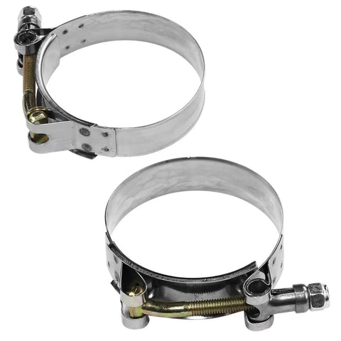 WYSIWYKA 4-pack 1in T-bolt hose clamps, 304 stainless steel turbo intake clamps for 1in ID hoses (32–37 mm)
