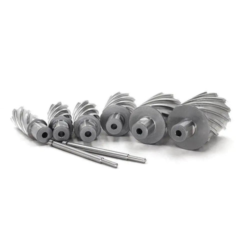 Heavy Duty Annular Cutter Set For Drill Press Six Pieces Three Quarters Inch Weldon Shank Two Inch Cutting Depth One To Two Inch Diameter Range HSS Slugger Bits Magnetic Drill Compatible With Two Pilot Pins JESTUOUS in metal with included pilot pins