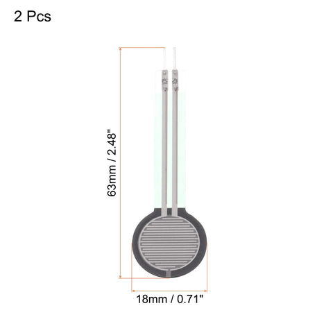 Meccanixity FSR402B thin-film pressure sensor pad, 18mm round disk, two-pack for smart home and instruments