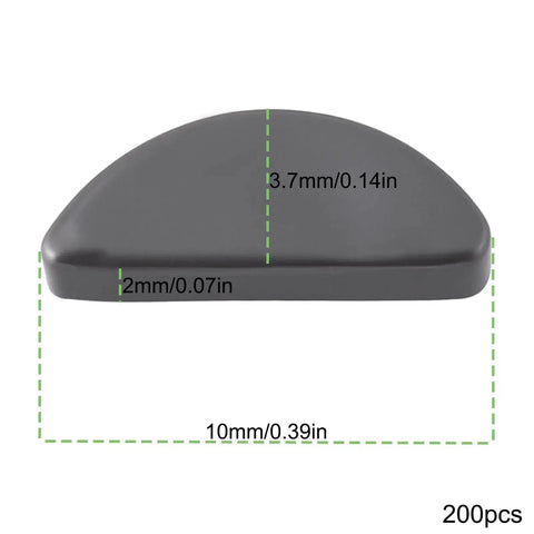 Front view of Motorcycle Wedge Half Moon Woodruff Key Pin 2x3.7x10mm for Simson S50 S51 S53 S70 SR50 SR80 engines in steel, 200-pack.
