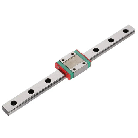 Small But Mighty Miniature Linear Rail Guide 12mm Wide With Slide Block 4 Point Contact For CNC, 3D Printer, And Automation Projects - side view
