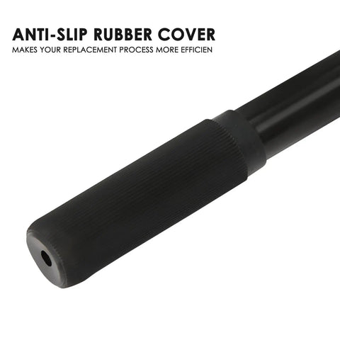 Anti-slip rubber cover on Beefed Up 2 Ton Jack Handle Replacement For Horizontal Hydraulic Pole Jack Stands, Heavy Duty Auto Tool.