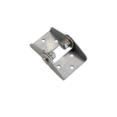Stainless steel damping torque hinge for industrial pivot doors, 3.5 Nm, single piece.