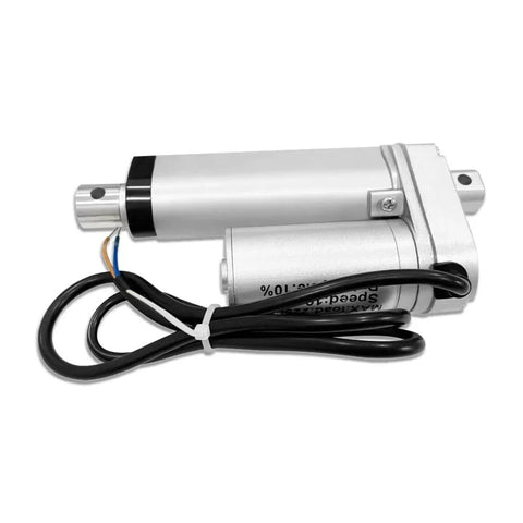 2 Inch Stroke 12V Electric Linear Actuator By Aflle 225 Lbs Load Capacity IP55 Waterproof Aluminum Silver Body