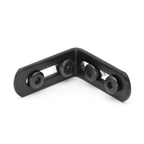 Heavy Duty Aluminum Extrusion Corner Brackets Kit with ultra strong L shape brackets and 48 M5 T slot nuts 48 screws and 1 wrench in black finish