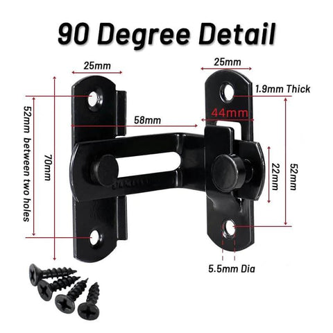 Two Pack Barn Door Lock Set With 180 Degree Flip Latch And Stainless Steel Screws For Bathroom Garden Garage And Outdoor Doors