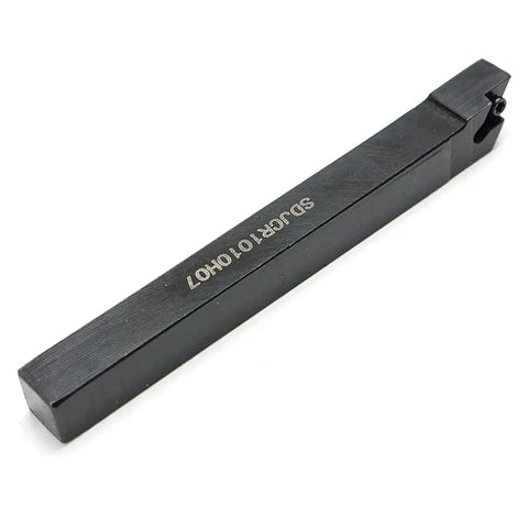 Black CNC Lathe Tool Holder from 10mm Boring Bar Set with engraved label, part of DZ17 Pro Grade Heavy Duty Cutting Tooling Kit.